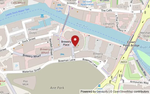 Map showing the location of 5B Brewery Place, Leeds LS10 1NE