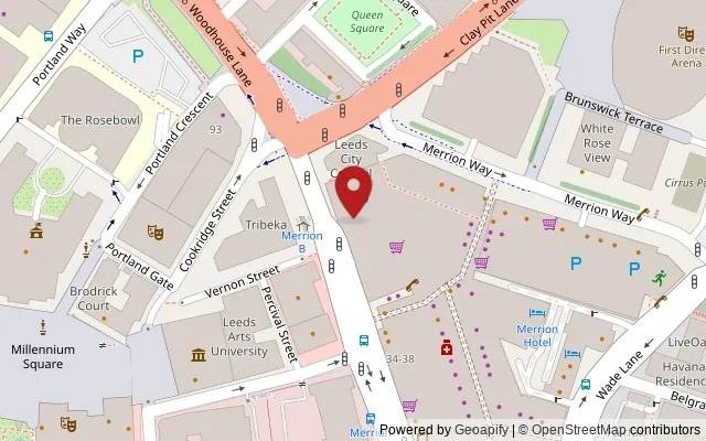 Map showing the location of 46 Woodhouse Lane, Leeds LS2 8PL