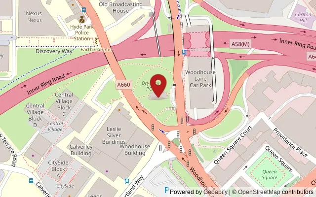 Map showing the location of Woodhouse Lane, Leeds LS2 3AX