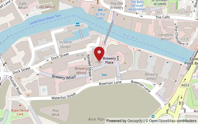 Map showing the location of Brewery Place, Leeds LS10 1NE