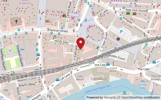 Map showing the location of 37 Call Lane, Leeds LS1 6DT